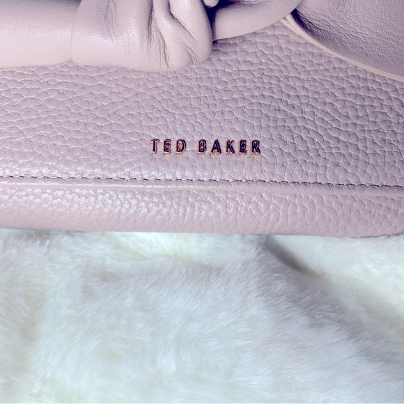 NWOT Ted Baker-CIMMY- Knotted Crossbody Matinee Leather Wallet-Pink - Picture 8 of 12